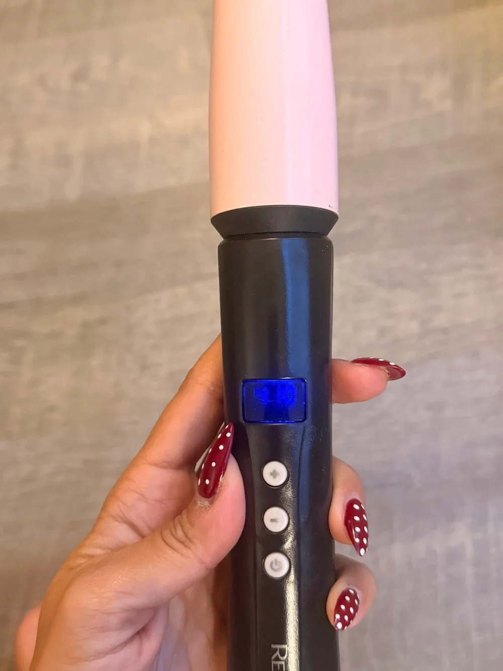 Remington Pink & Black Tapered Curling Wand | 1.25 inch